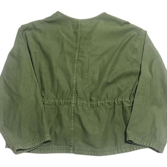 Madewell Claremont Olive Green Drawstring Lightweight Jacket Size Medium - Picture 3 of 10